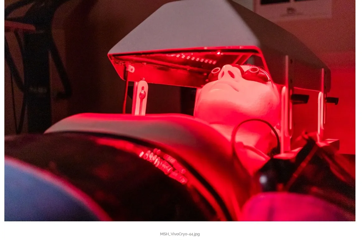 Ideal Light red-light panels positioned over a treatment area